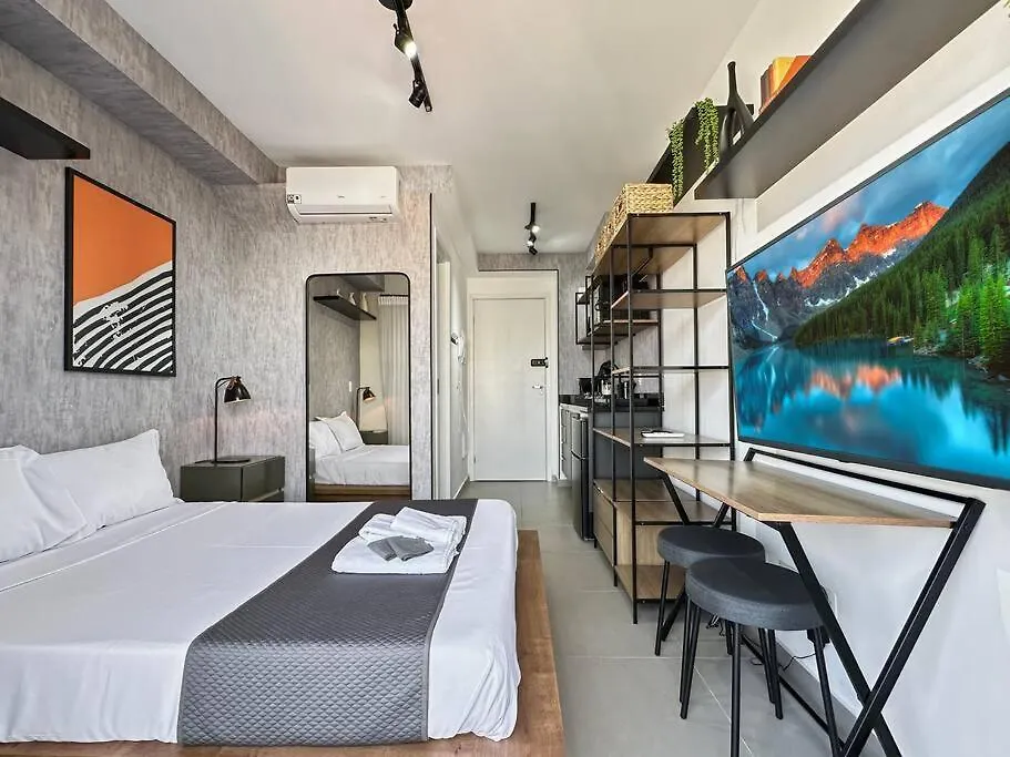 סאו פאולו Studio Kitchen Balcony Modern ברזיל