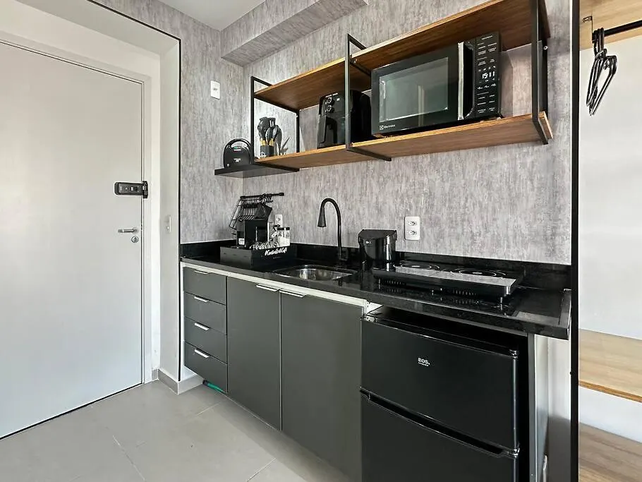 Studio Kitchen Balcony Modern Sao Paulo